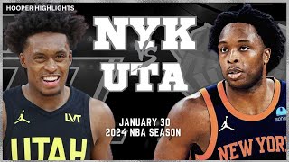 Utah Jazz vs New York Knicks Full Game Highlights  Jan 30  2024 NBA Season [upl. by Elsey]