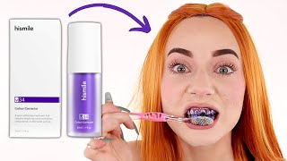 Testing the HiSmile V34 Purple Colour Corrector for Your Teeth  HiSmile Review [upl. by Favianus]