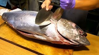 How to Fillet Big Yellowfin Tuna for Sasimi amp Sushi [upl. by Engelbert]