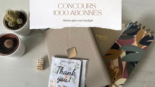 🤍Concours 1000 abonnés  enveloppes budget [upl. by Cirtemed]