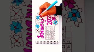 DIY JANUARY CALENDAR 📆 Bullet Journal  Decoration Organization Ideas ✨✨shortsyoutubeshorts [upl. by Hagile160]