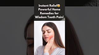 Powerful Home Remedies for wisdom tooth pain toothache [upl. by Adiell]