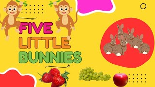 Five Little Bunnies Hoping In YardBaby SongNew Virson chuchutv cocomelan playtvkid [upl. by Oren]