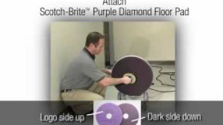 ScotchBriteTM Diamond Floor Pad System Sales Rep Demowmv [upl. by Essinger]