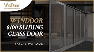 3 of 4 – WinDoor 8100 Aluminum Sliding Glass Doors – Installation Video [upl. by Ahsikan492]