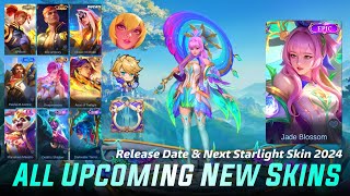 MOBILE LEGENDS ALL UPCOMING SKINS 2024  RELEASE DATE amp NEXT STARLIGHT SKIN 2024 [upl. by Ayiotal]