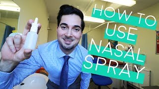 How To Use Nasal Spray  How To Use Nasal Spray Properly  Nasal Spray Technique 2018 [upl. by Amada]