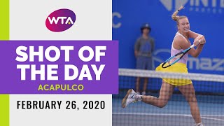 Anastasia Potapova  2020 Acapulco Day 3  Shot of the Day [upl. by Eserehc]