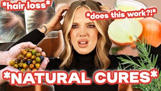 HOW TO REGROW YOUR HAIR after TELOGEN EFFLUVIUM  5 strangest cures for hair loss [upl. by Nylanna956]