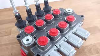 Galtech Q75 4 Sections Directional Control Valve 90 lmin 24 GPM with levers [upl. by Anirehc]