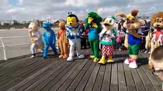 Clacton Pier Mascot Race 2014 [upl. by Sukramal996]