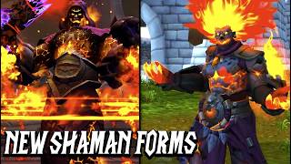 Old vs New Shaman Ascendance Forms Comparison  6 New Forms Male amp Female  WoW The War Within [upl. by Erdman]