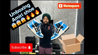 AMIRI High Skel Lather Sneakers Shoe mens shoe UNBOXING🔥😱😱 unboxingvideo unboxing shoesunbox [upl. by Krigsman]