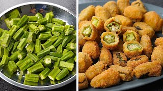 Easy And Delicious Fried Okra  Fried Okra With Crispy Fry  Crispy Okra Fry [upl. by Liscomb]