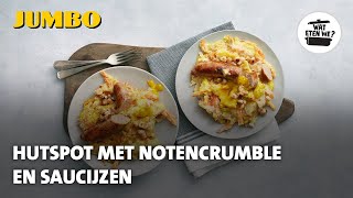 Wat eten we Hutspot met notencrumble en saucijzen [upl. by Dorine]