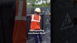 waterproofing membrane Work waterproofingsolutions civilengineerslife realcivilengineer [upl. by Susann]