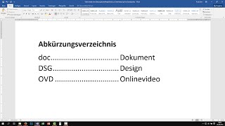 Word automatisches Abkürzungsverzeichnis erstellen Tutorial Buch schreiben Abschlussarbeit [upl. by Eddy]