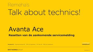 Remeha Avanta Ace  Resetten van de aankomende servicemelding [upl. by Acsicnarf]