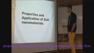 Synthesis properties and application of Zinc Oxide nanomaterials [upl. by Aleuname]