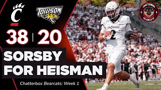 Brendan Sorsby Brilliant in Cincinnati Bearcats Debut vs Towson  Chatterbox Bearcats  Week 1 [upl. by Huesman]