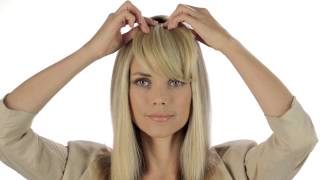 Clip in Bangs Hair2wears FullSweeping Side Fringe  Christie Brinkley Collection [upl. by Itak]