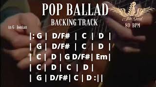 Backing Track Pop Ballad in G Ionian [upl. by Yasmeen105]