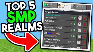 Top 5 Survival SMP Realms For Minecraft Bedrock 120  REALM CODE [upl. by Notyad549]