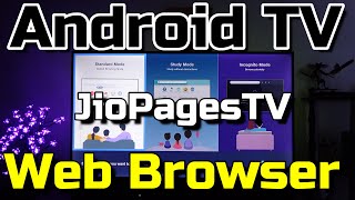 Gran navegador web para Android TV JioPagesTV web browser para Android TV  JioPagesTV Reseña 2021 [upl. by Willi]