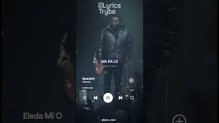 Olamide  Eleda Mi O Lyrics lyricstrybe afrobeats [upl. by Ikcir]