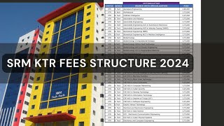 SRM UNIVERSITY Kattankulathur chennai  SRM KTR FEES STRUCTURE 2024  SRM UNIVERSITY ADMISSION [upl. by Attennod]