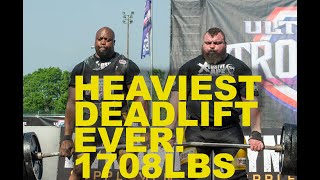 HEAVIEST DEADLIFT EVER Mark Felix and Eddie Hall Deadlift World Record of 1708lbs  775KGS [upl. by Aneba906]