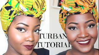 HOW TO TIE A QUICK AND EASY TURBAN SCARF [upl. by Fontes]