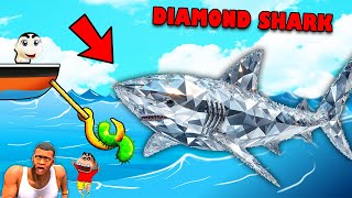 SHINCHAN CATCHING SHARK and SECRET FISH in CAT GOES FISHING with CHOP FRANKLIN [upl. by Nathanil552]