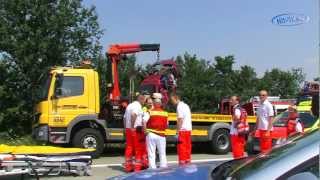 Tödlicher Unfall auf der BAB 4 zwischen Glauchau und Meerane Sachsen 27072012 [upl. by Anelagna]