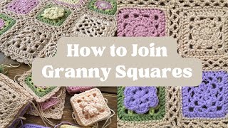 How to Join Granny Squares Slip Stitch amp Chain method [upl. by Heid]