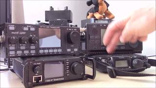 QRP rig comparison FT817  X108G  X5105  mcHF RS918 Ham radio review [upl. by Nessie]