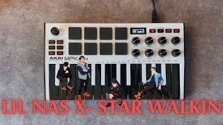 Lil Nas X  STAR WALKIN Instrumental Akai MPK Mini Cover [upl. by Yereffej]