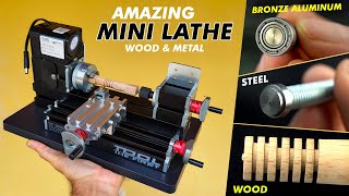 INCREDIBLE MINI LATHE that fits in one hand  METALS WOOD PLASTIC and more [upl. by Areyk]