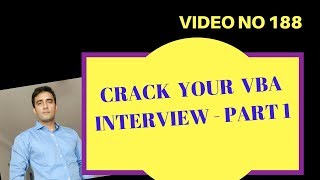 Learn Excel  Video 188  VBA Interview Questions  Part1 [upl. by Rapsag]