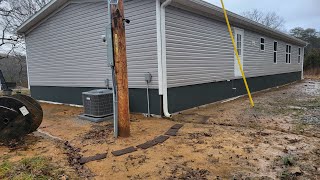 How To Install Underpinning Or Mobile Home Skirting Fiber Cement Vinyl or Metal [upl. by Alenoel]