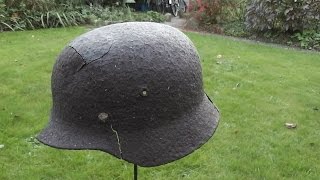 WW2 Relikte Teil 112  Deutscher Stahlhelm am Waldrand gefunden [upl. by Trebliw803]