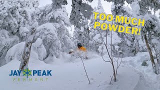 Trees Chutes amp TOO MUCH POWDER  Jay Peak 2023 [upl. by Osrick622]