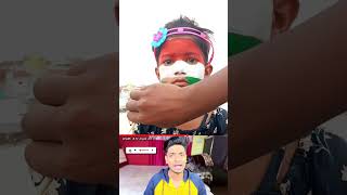 Indian flag painting on face  🇮🇳 art  independence day face art  Happy independence Day shorts [upl. by Dlanar]