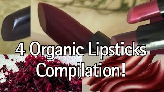 4 AllNatural Lipsticks Easy DIY Recipe Compilation [upl. by Netnilc]