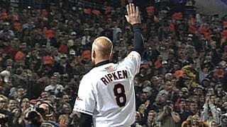 BOSBAL Ripken takes the final atbat of his career [upl. by Ahseinad757]