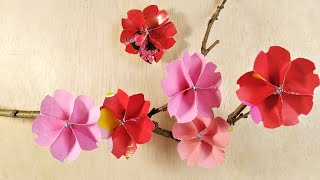 Chinese New Year Decoration Ideas  CNY DIY  Red Packet Flower  Origami Cherry Blossom [upl. by Pogue369]