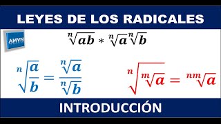 LEYES DE LOS RADICALES CON EJEMPLOS RESUELTOS [upl. by Templa]