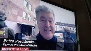 BBC Poroshenko interview 20220309 from Kiev [upl. by Louls]