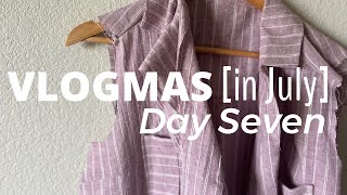 Vlogmas in July Day Seven Reeta Shirt Dress and Summer Knitting Plans [upl. by Niac]