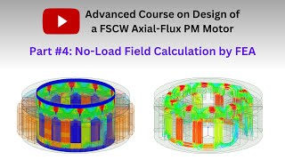 Calculation of noload field of a FSCW axialflux pm motor by finite element method Part 4 [upl. by Ynattirb]